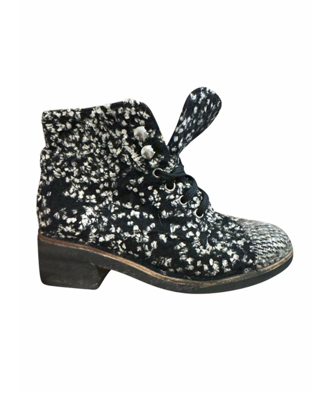 CHANEL Черные ботинки, фото 1