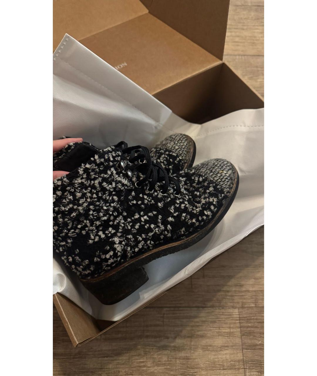 CHANEL Черные ботинки, фото 5