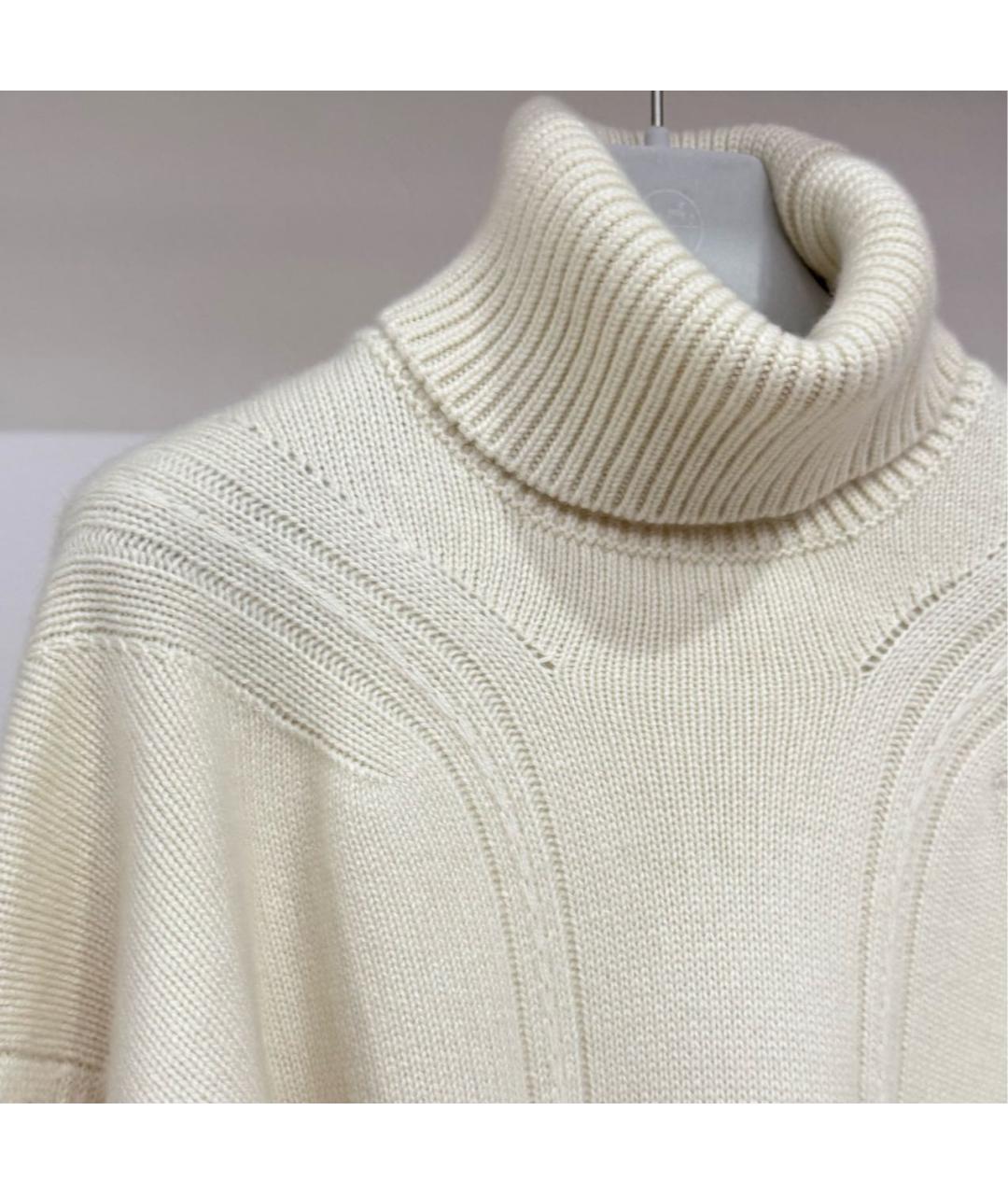 HERMES Бежевый кашемировый джемпер / свитер, фото 4