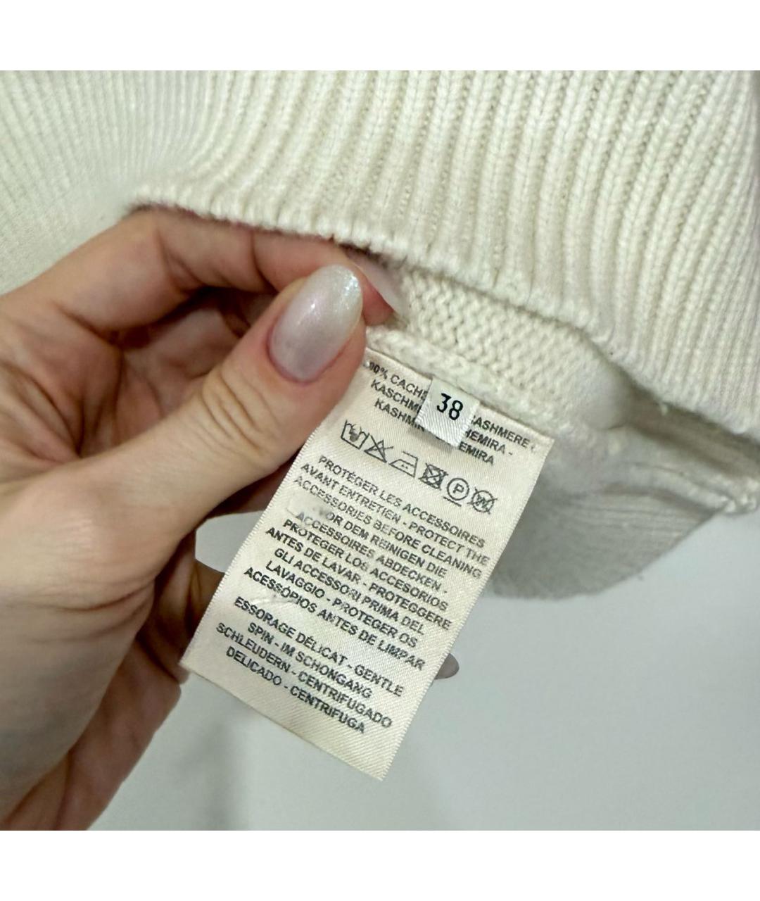 HERMES Бежевый кашемировый джемпер / свитер, фото 7