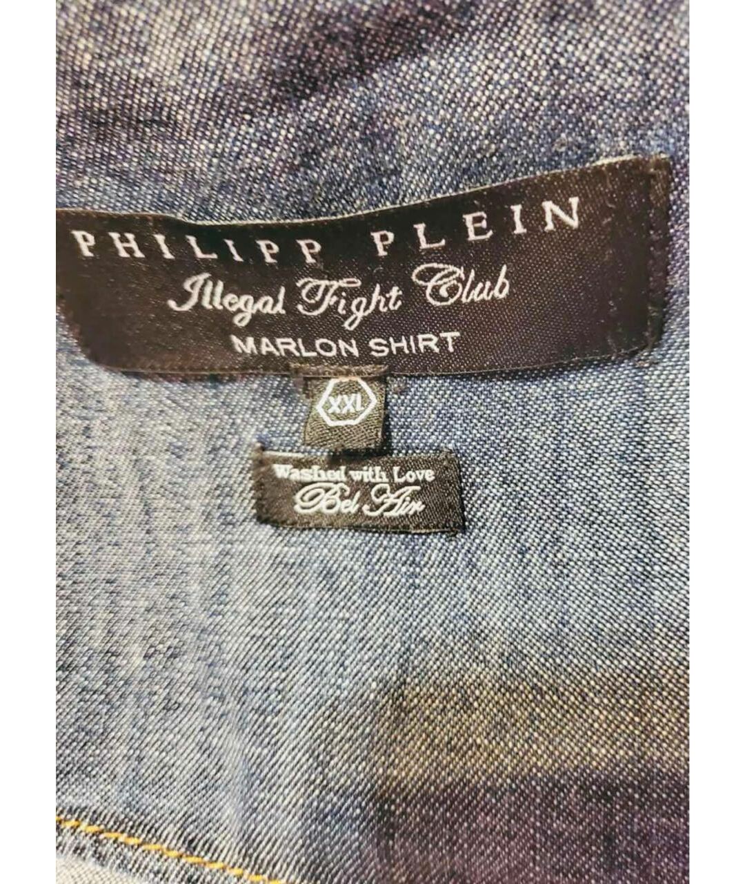 PHILIPP PLEIN Синяя кэжуал рубашка, фото 5