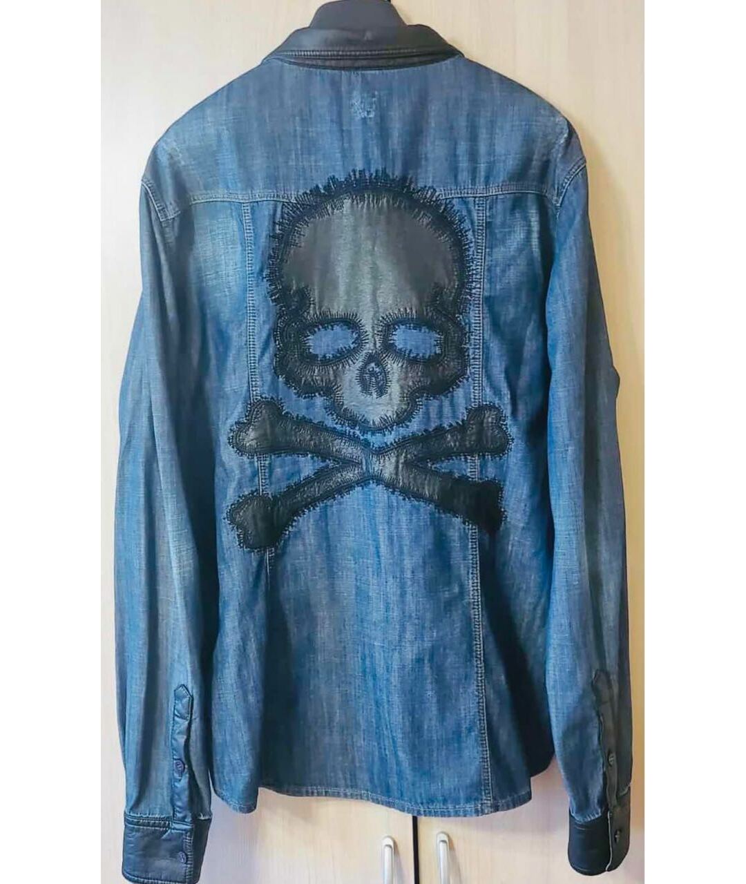 PHILIPP PLEIN Синяя кэжуал рубашка, фото 4