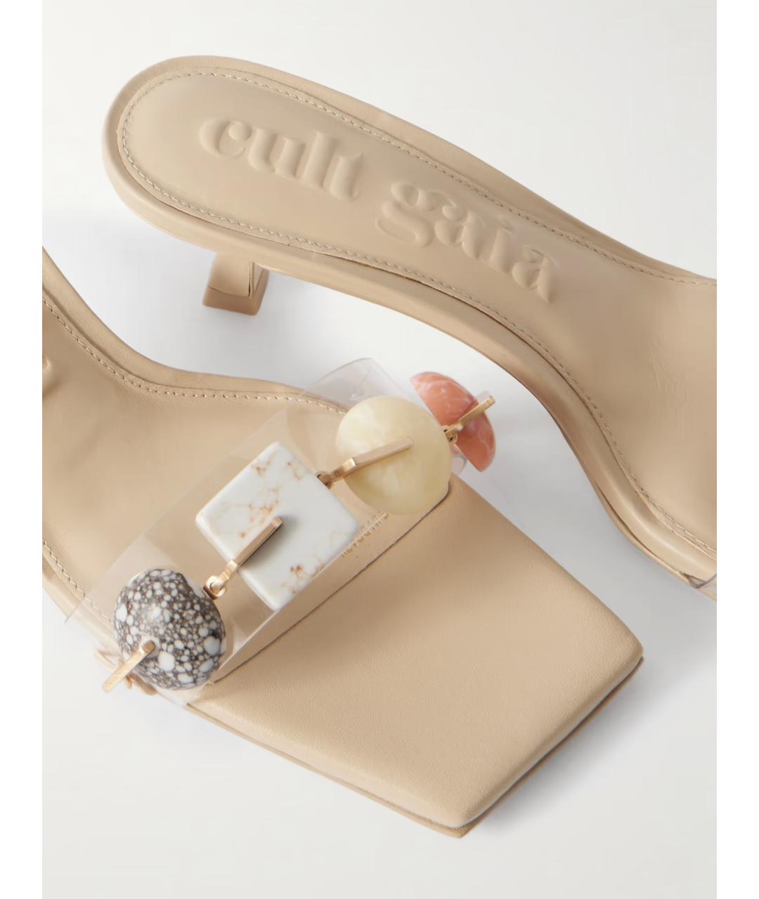 CULT GAIA Бежевые кожаные мюли, фото 4