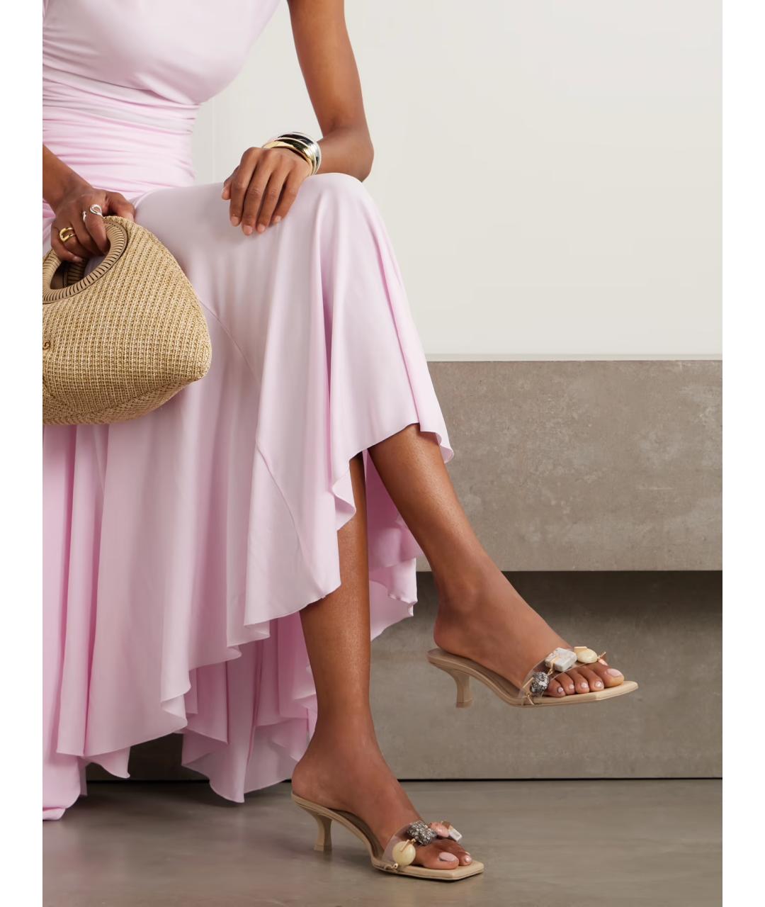 CULT GAIA Бежевые кожаные мюли, фото 2