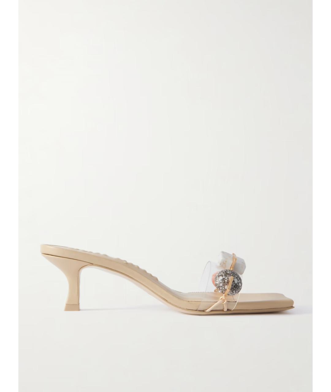 CULT GAIA Бежевые кожаные мюли, фото 5