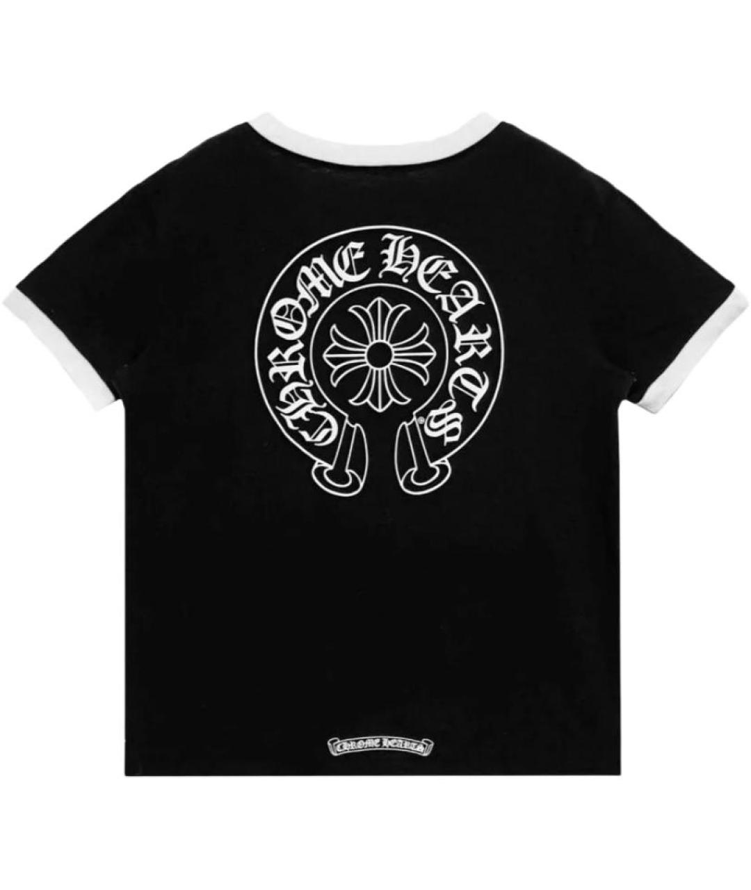 CHROME HEARTS Черная хлопковая футболка, фото 2