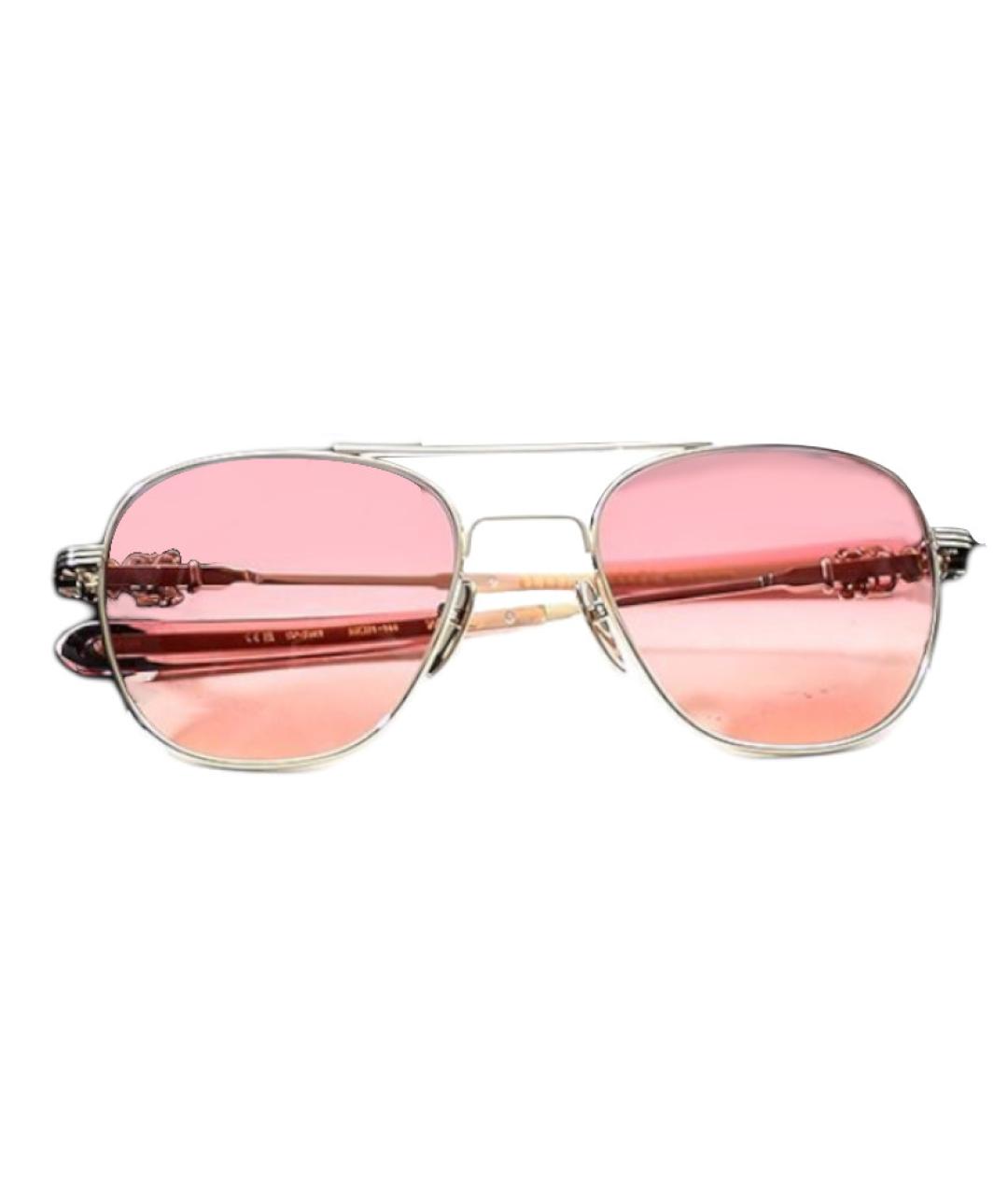 CHROME HEARTS Золотые металлические солнцезащитные очки, фото 2