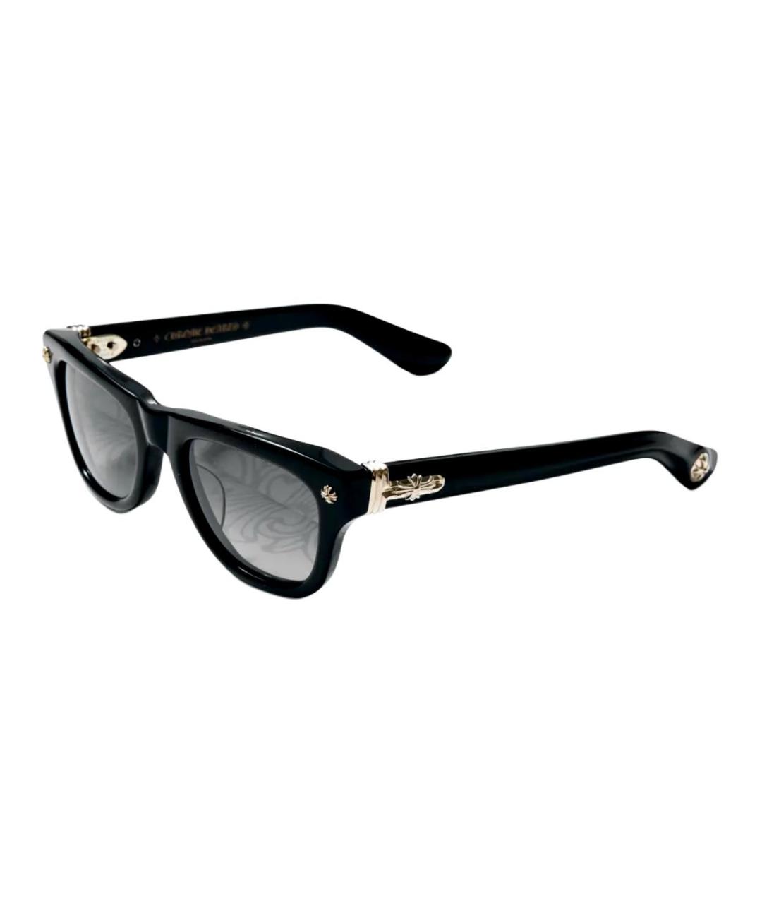 CHROME HEARTS Черные пластиковые солнцезащитные очки, фото 1