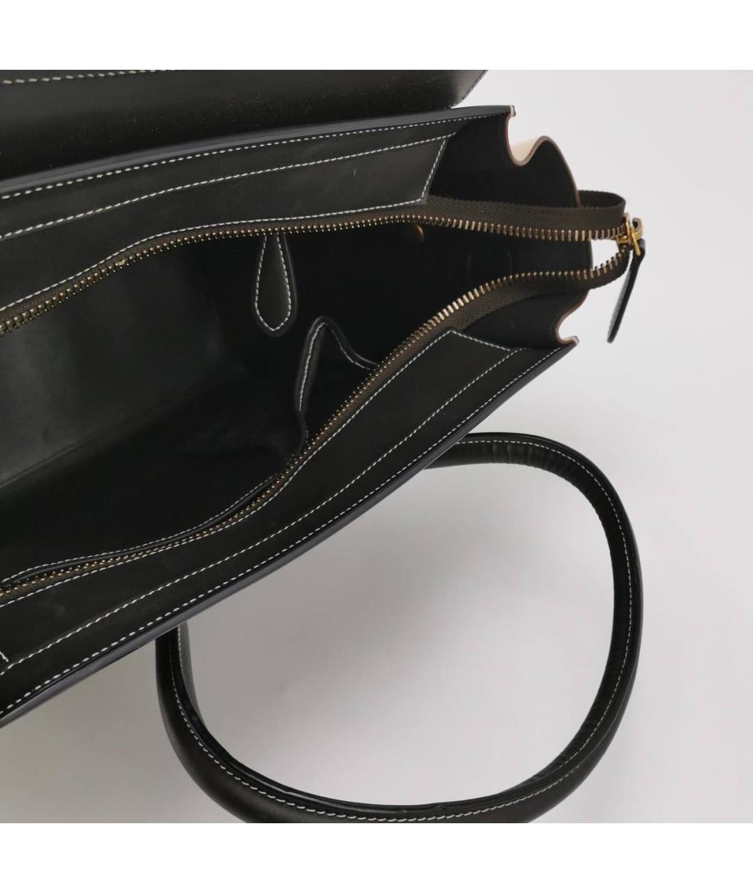 CELINE Коричневая кожаная сумка тоут, фото 6