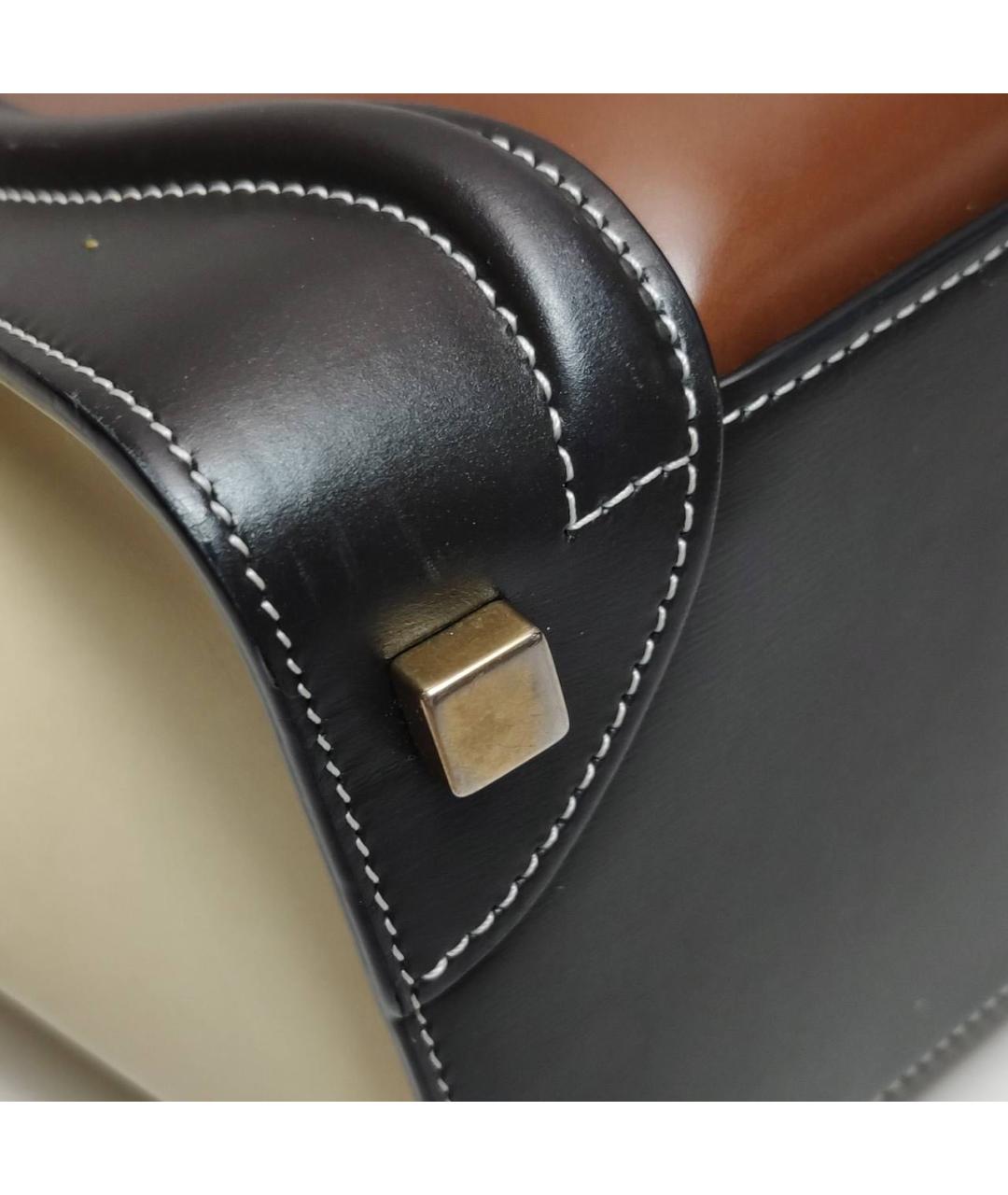 CELINE Коричневая кожаная сумка тоут, фото 8