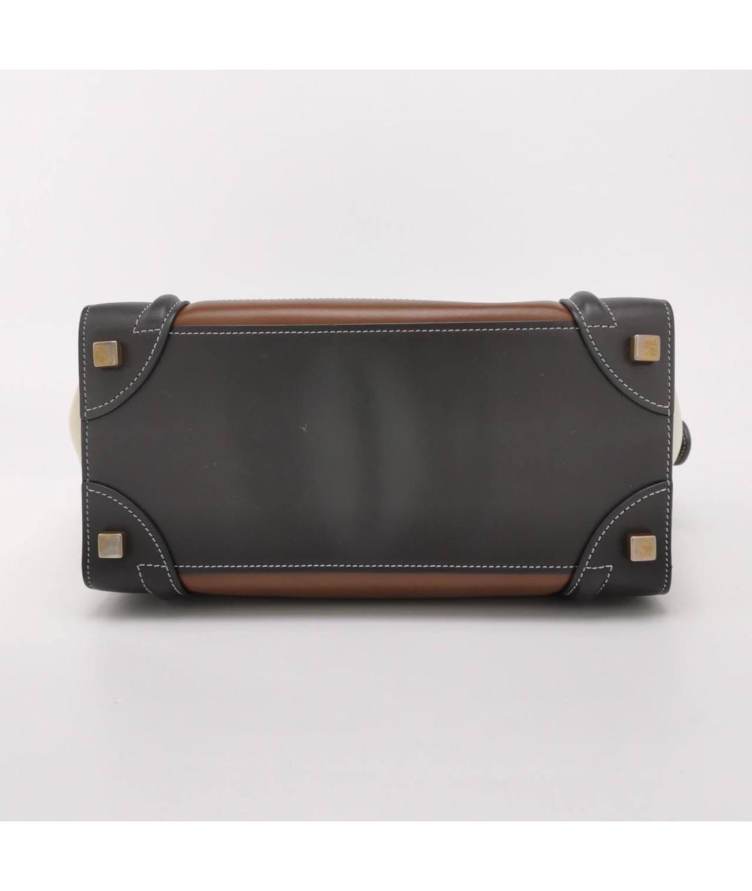 CELINE Коричневая кожаная сумка тоут, фото 5