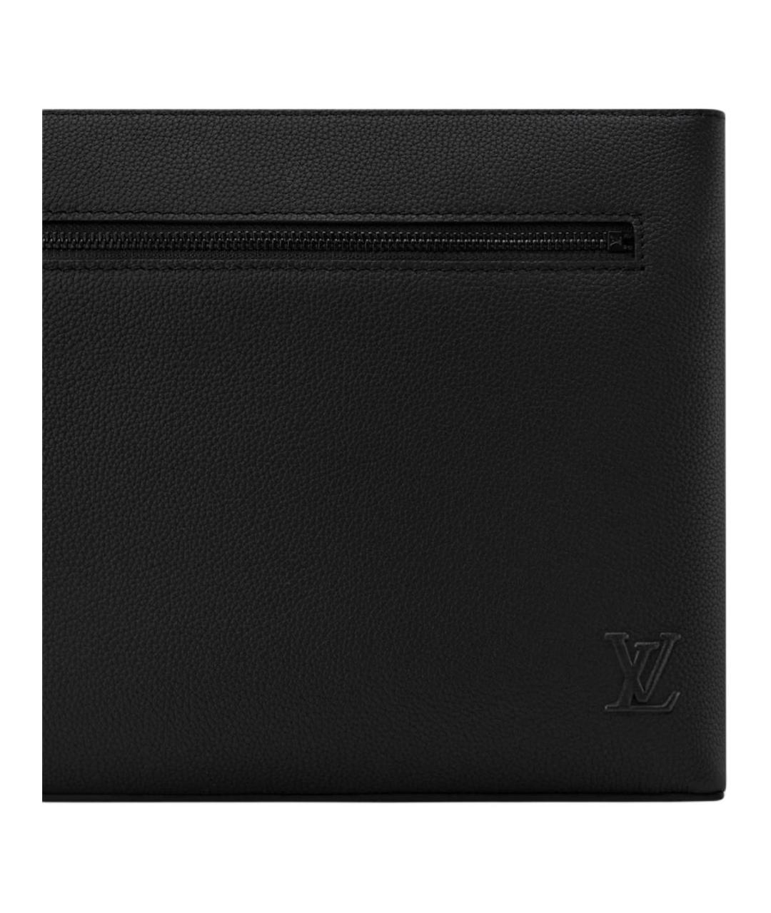 LOUIS VUITTON Черная кожаная папка для документов, фото 5