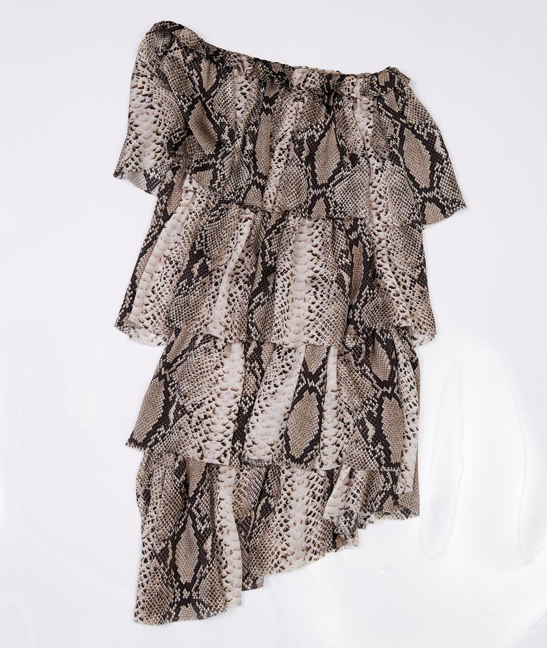 LANVIN Бежевое шелковое повседневное платье, фото 4