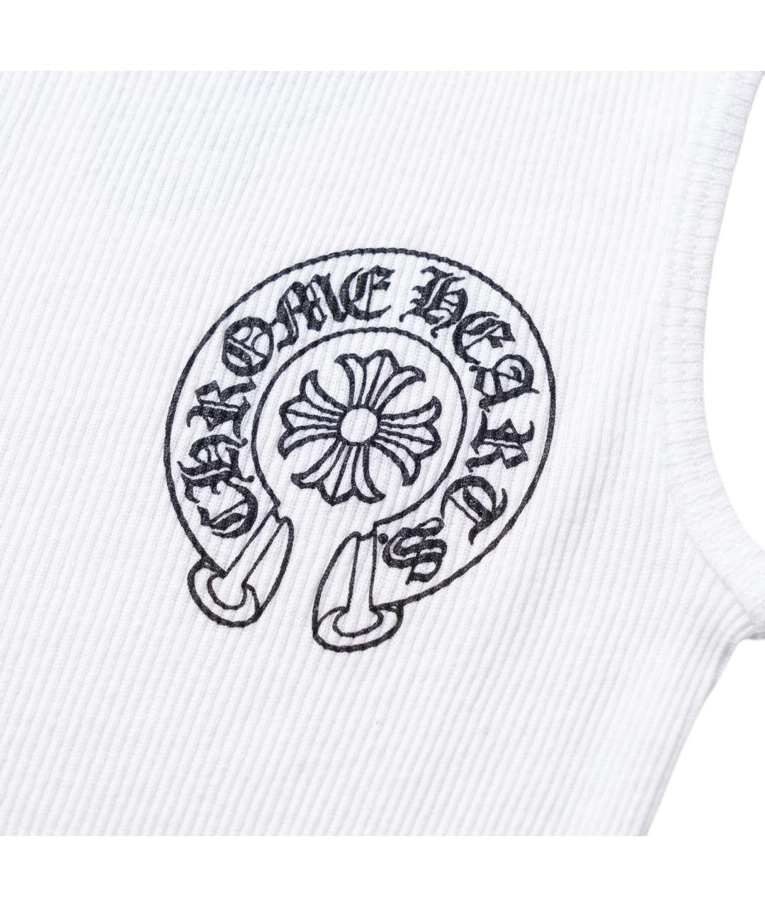CHROME HEARTS Белая хлопковая майка, фото 3