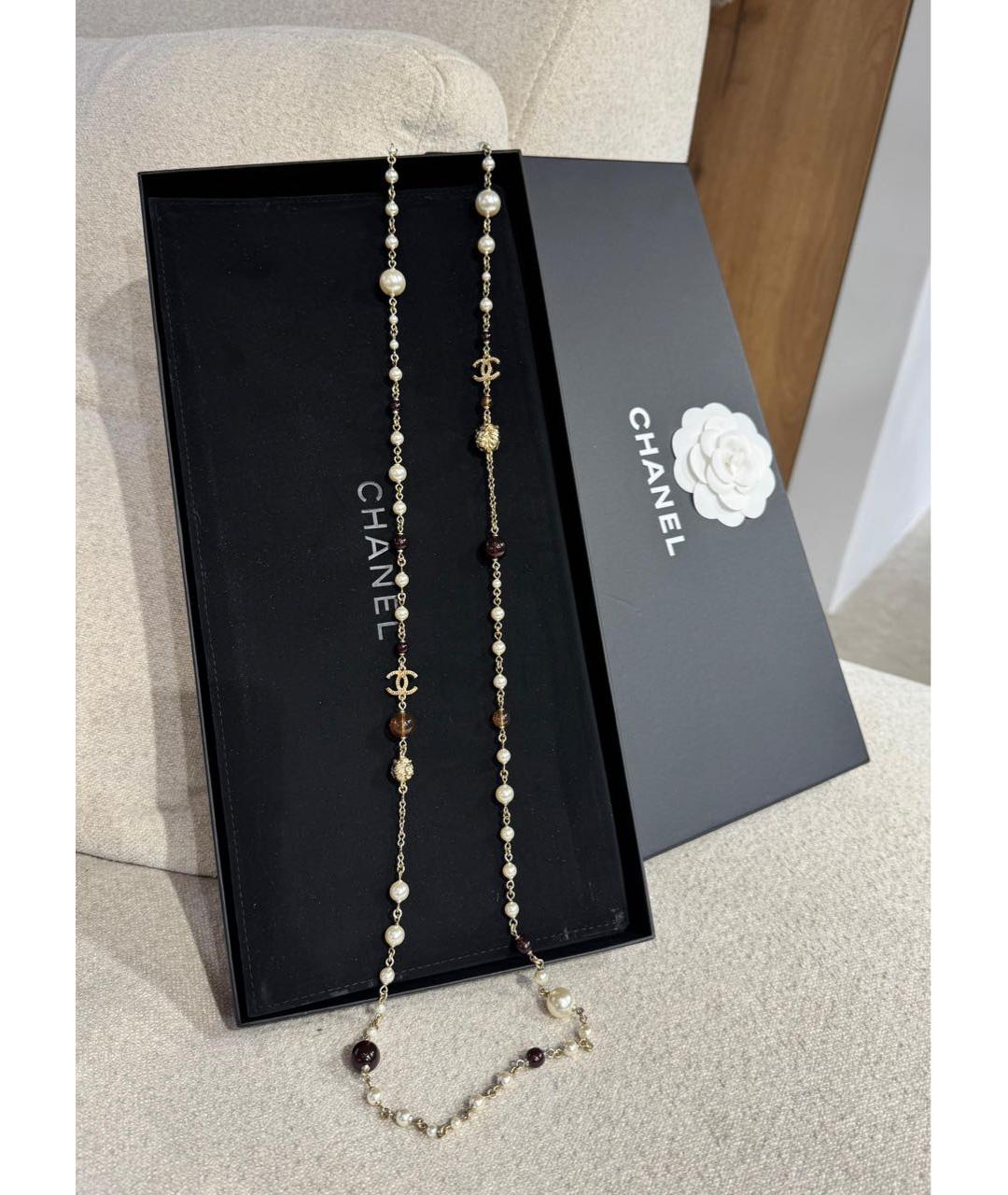 CHANEL Золотое металлическое колье, фото 2