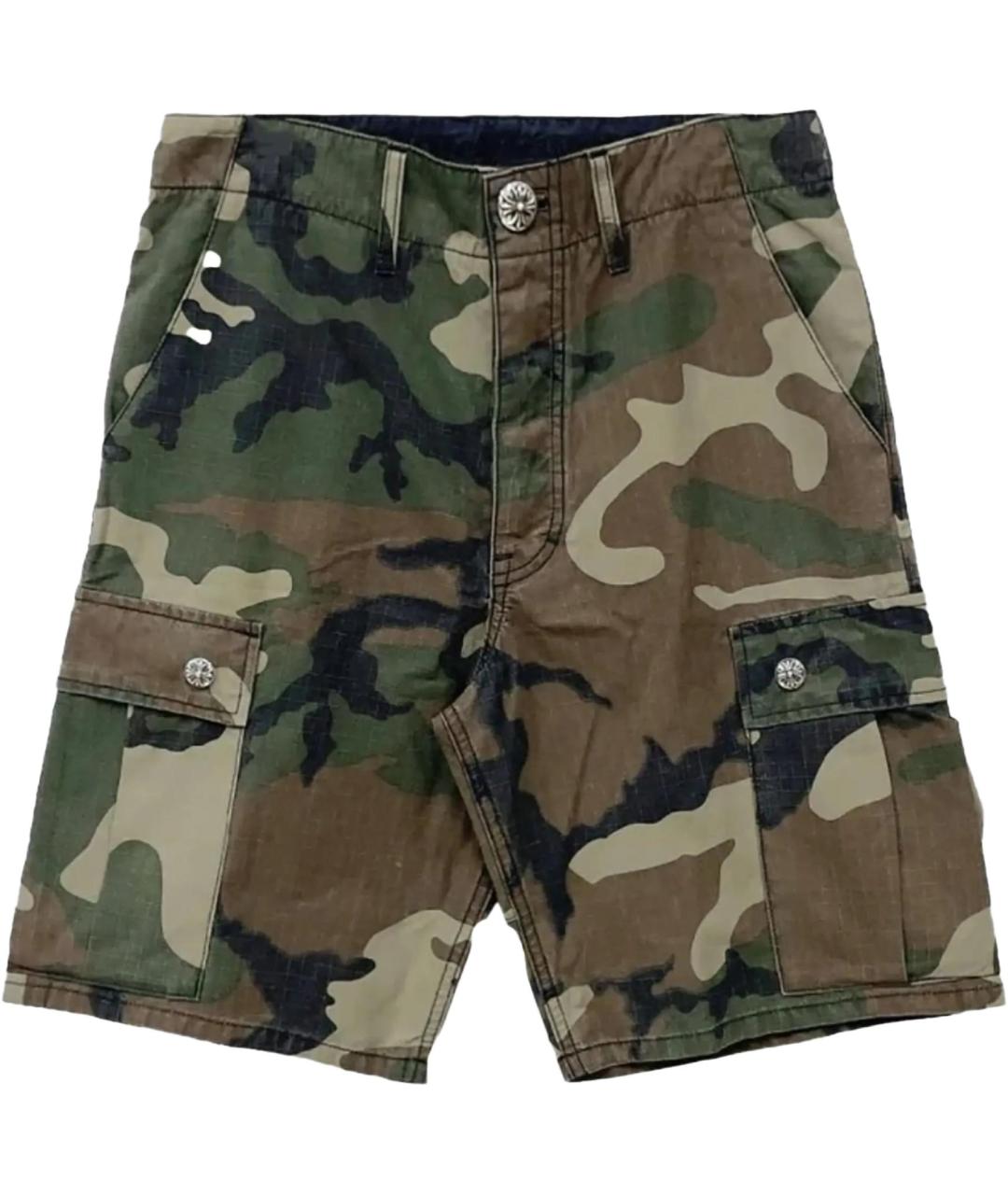 CHROME HEARTS Зеленые хлопковые шорты, фото 4