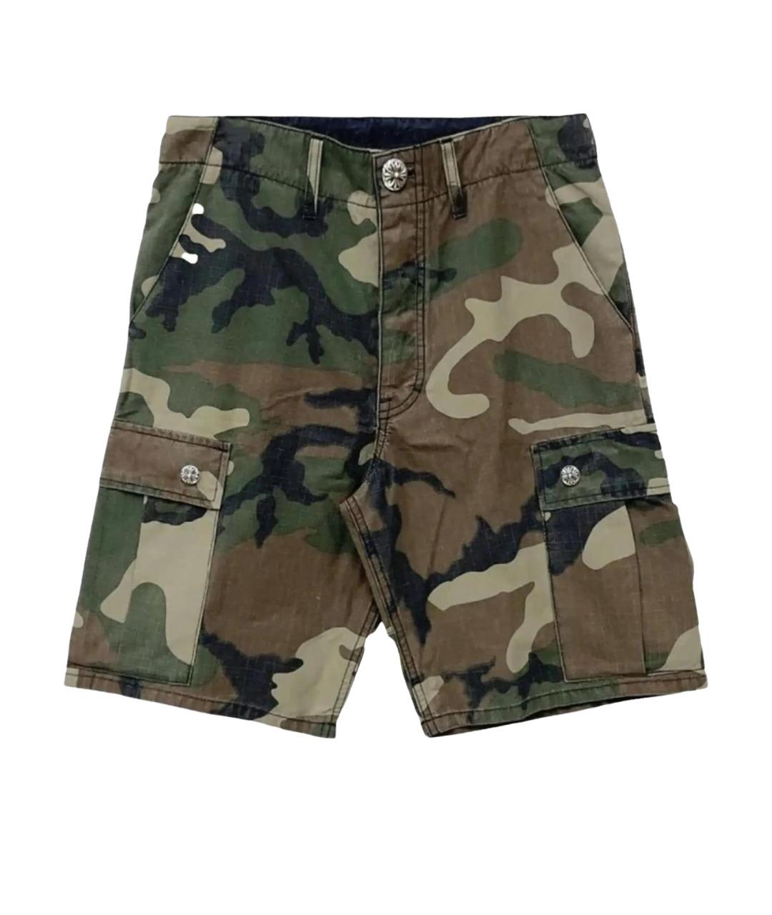 CHROME HEARTS Зеленые хлопковые шорты, фото 1