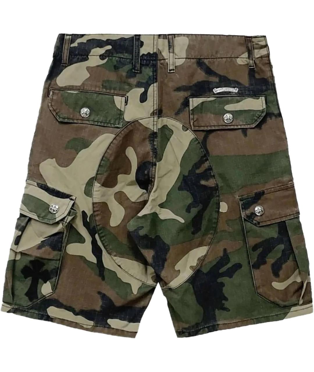 CHROME HEARTS Зеленые хлопковые шорты, фото 2