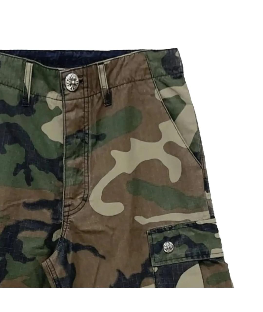 CHROME HEARTS Зеленые хлопковые шорты, фото 3