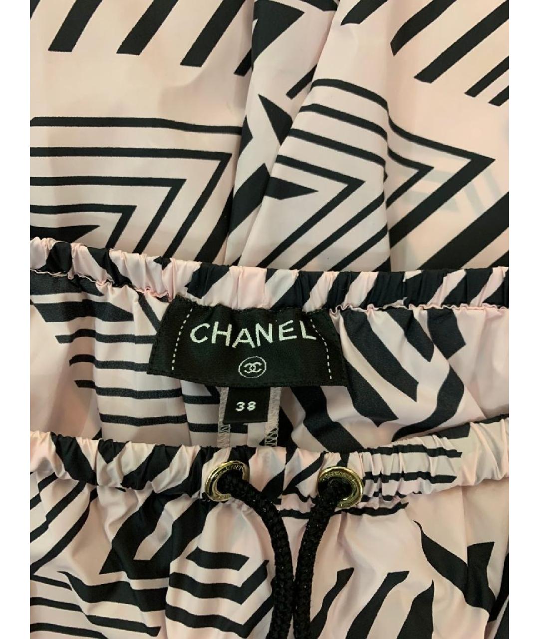 CHANEL Розовые полиамидовые брюки широкие, фото 3