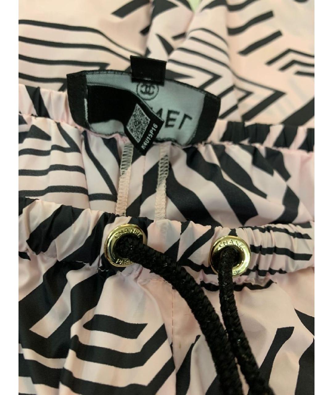 CHANEL Розовые полиамидовые брюки широкие, фото 4