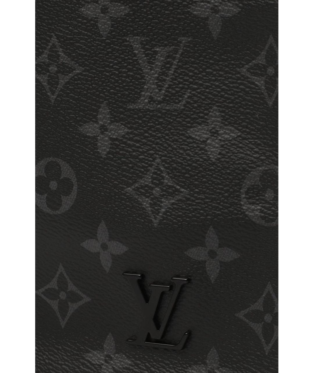 LOUIS VUITTON Черная кожаная поясная сумка, фото 5