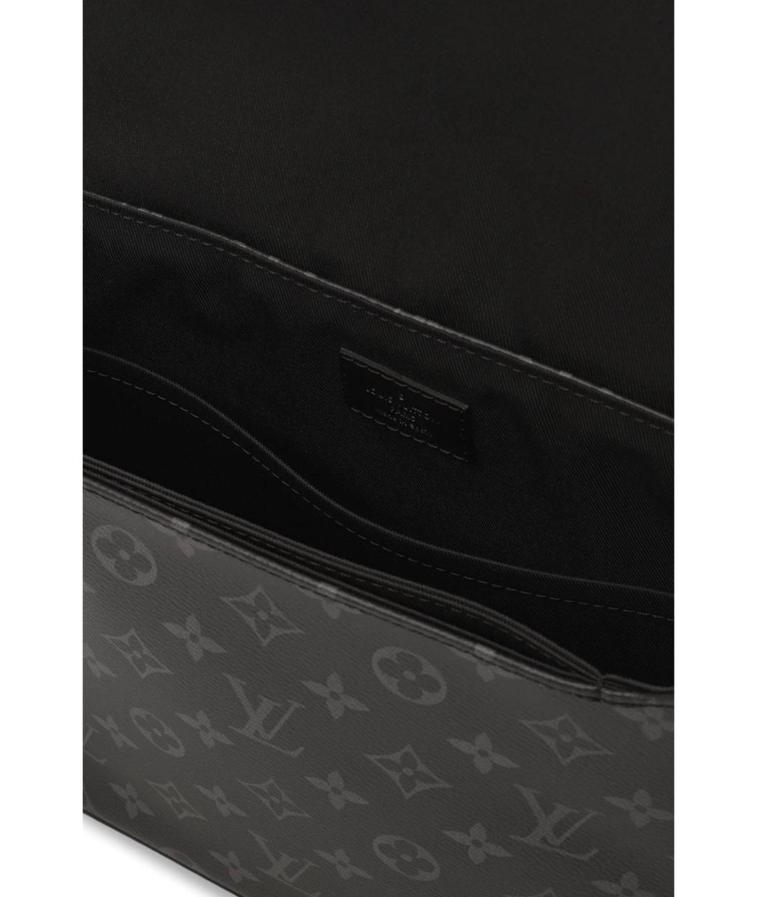 LOUIS VUITTON Черная кожаная поясная сумка, фото 4