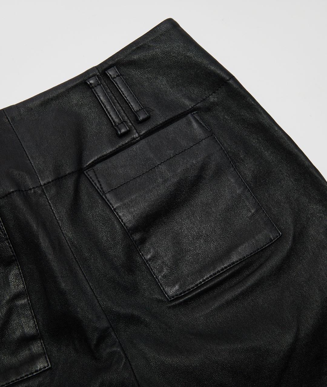 PROENZA SCHOULER Черные кожаные брюки узкие, фото 2