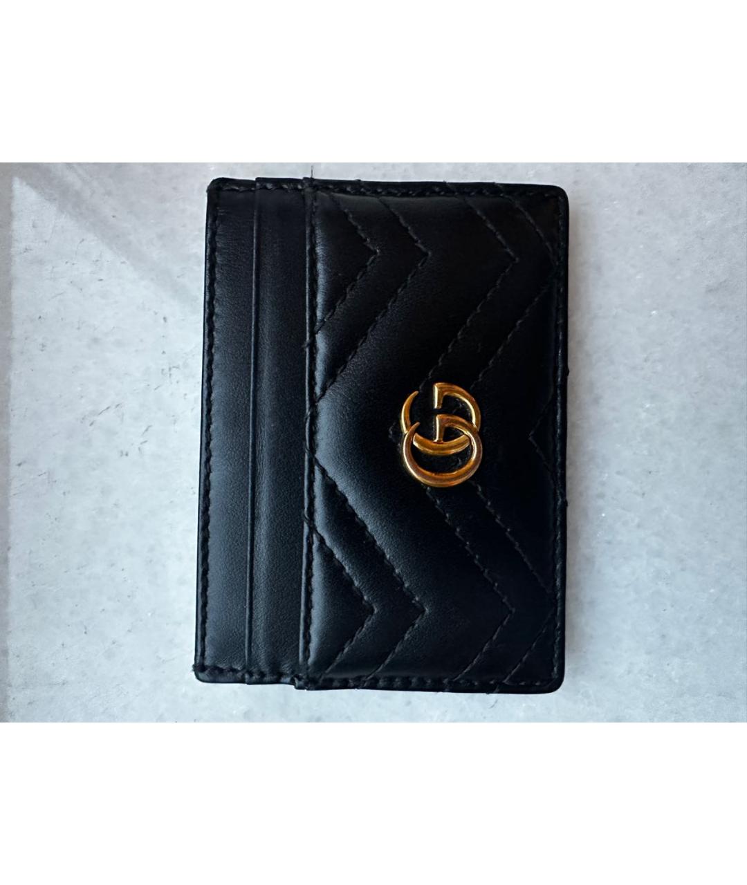 GUCCI Черный кожаный кардхолдер, фото 3