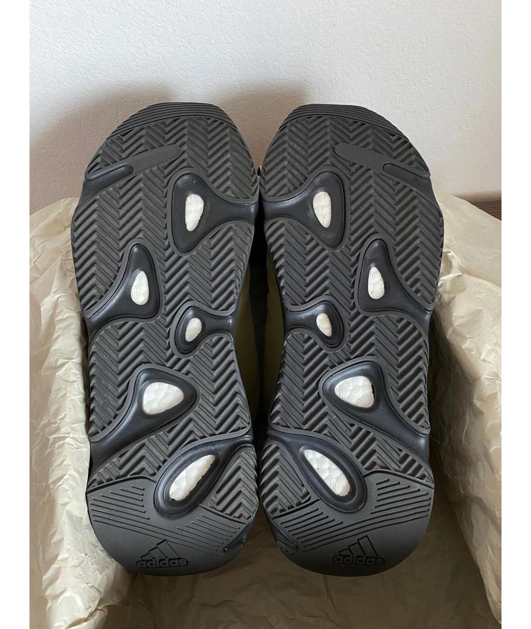 ADIDAS YEEZY Хаки текстильные кроссовки, фото 5