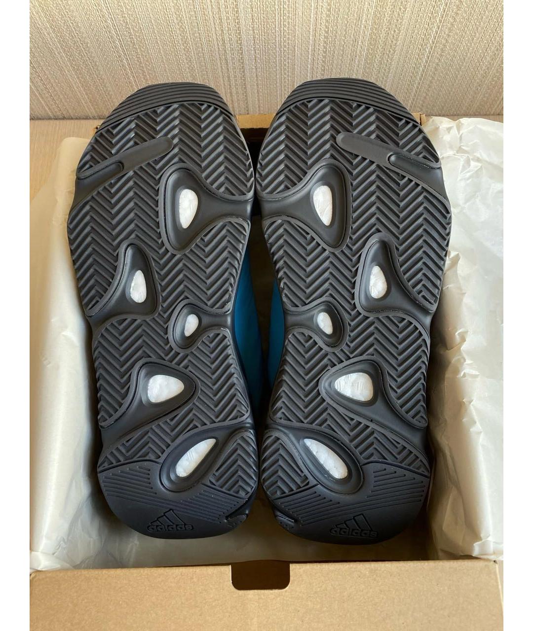 ADIDAS YEEZY Голубые текстильные кроссовки, фото 5