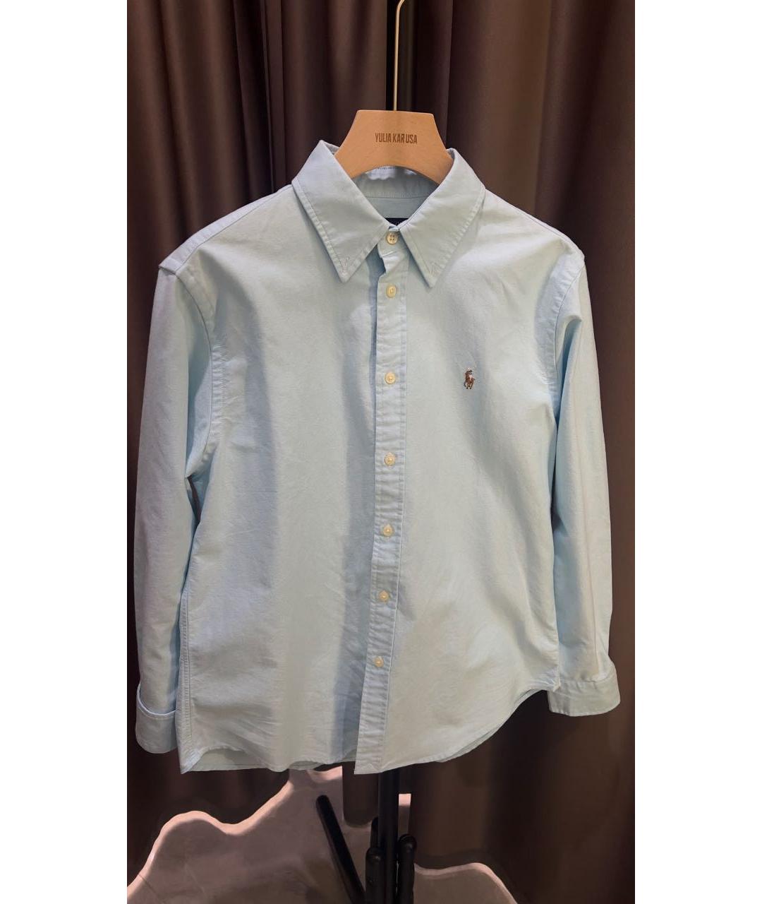 POLO RALPH LAUREN Голубая хлопковая рубашка, фото 6