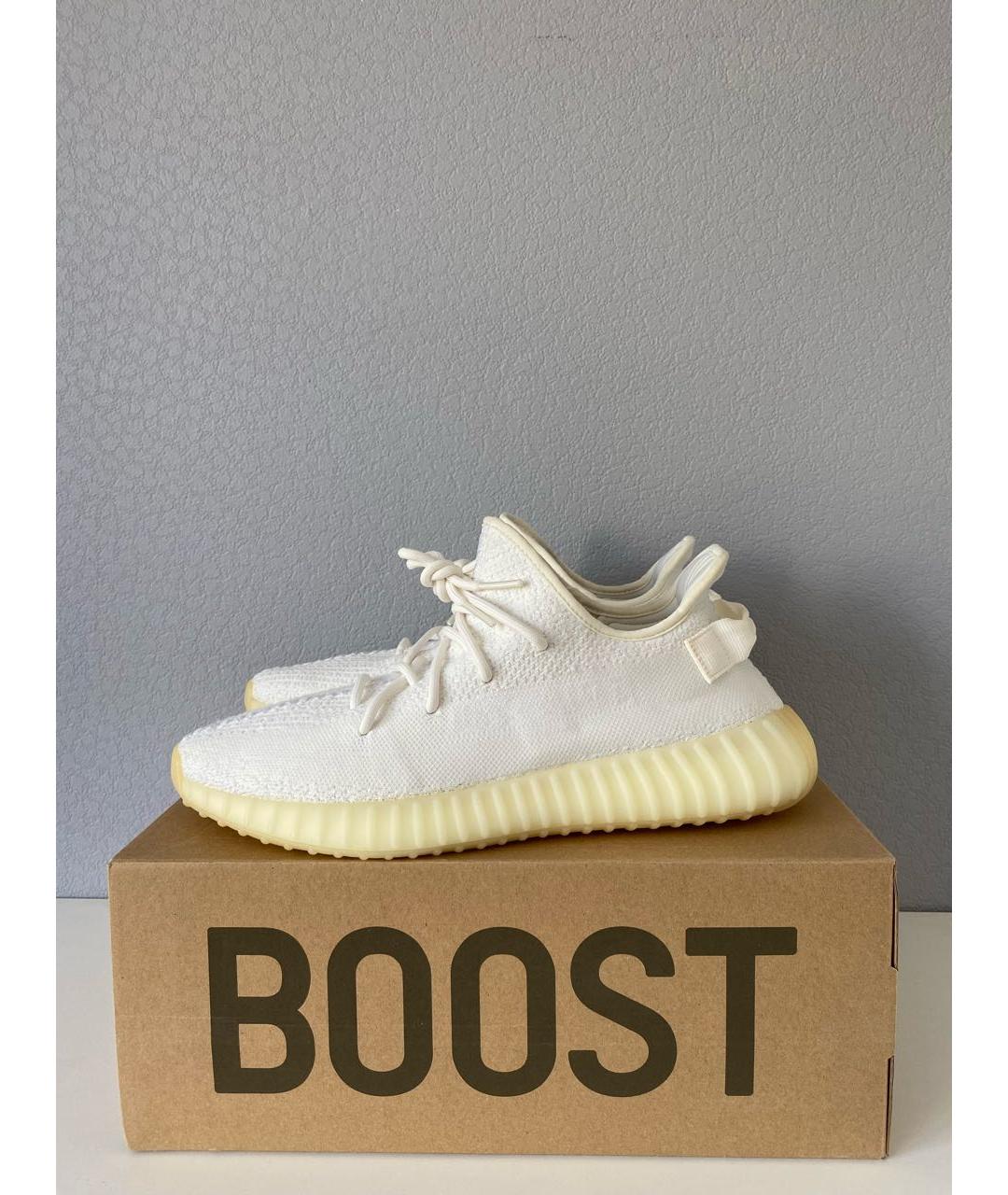 ADIDAS YEEZY Белые текстильные кроссовки, фото 3