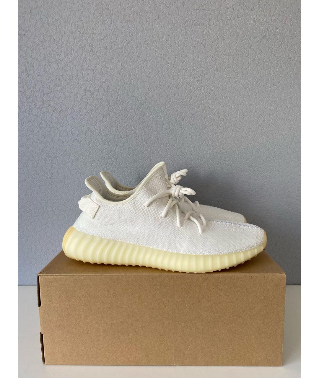 ADIDAS YEEZY Белые текстильные кроссовки, фото 4