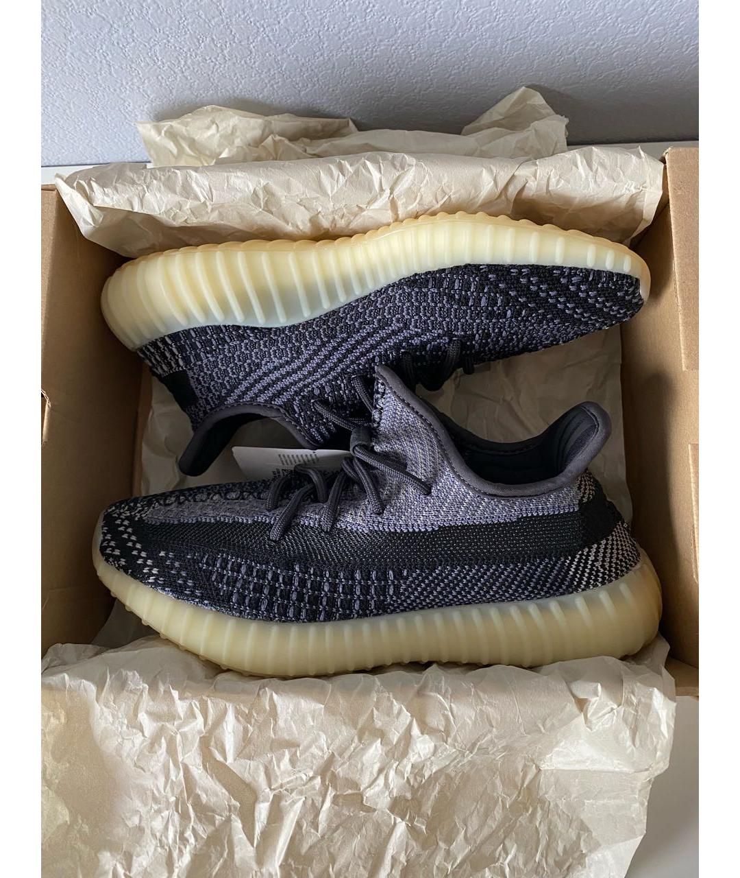 ADIDAS YEEZY Черные текстильные кроссовки, фото 2