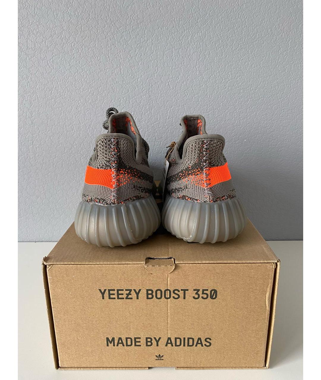 ADIDAS YEEZY Серые текстильные кроссовки, фото 5