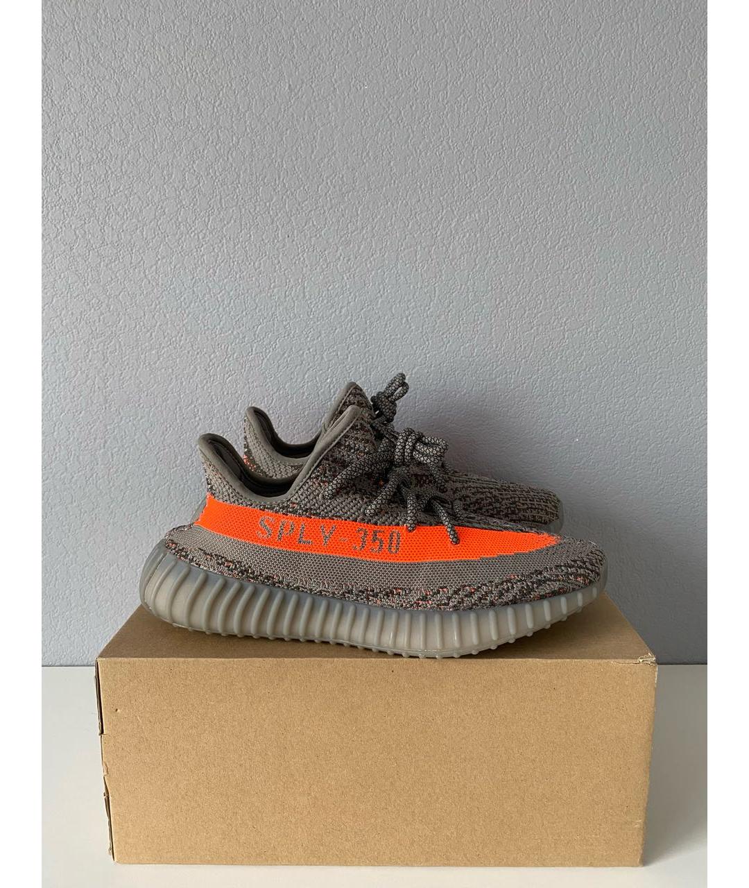 ADIDAS YEEZY Серые текстильные кроссовки, фото 4