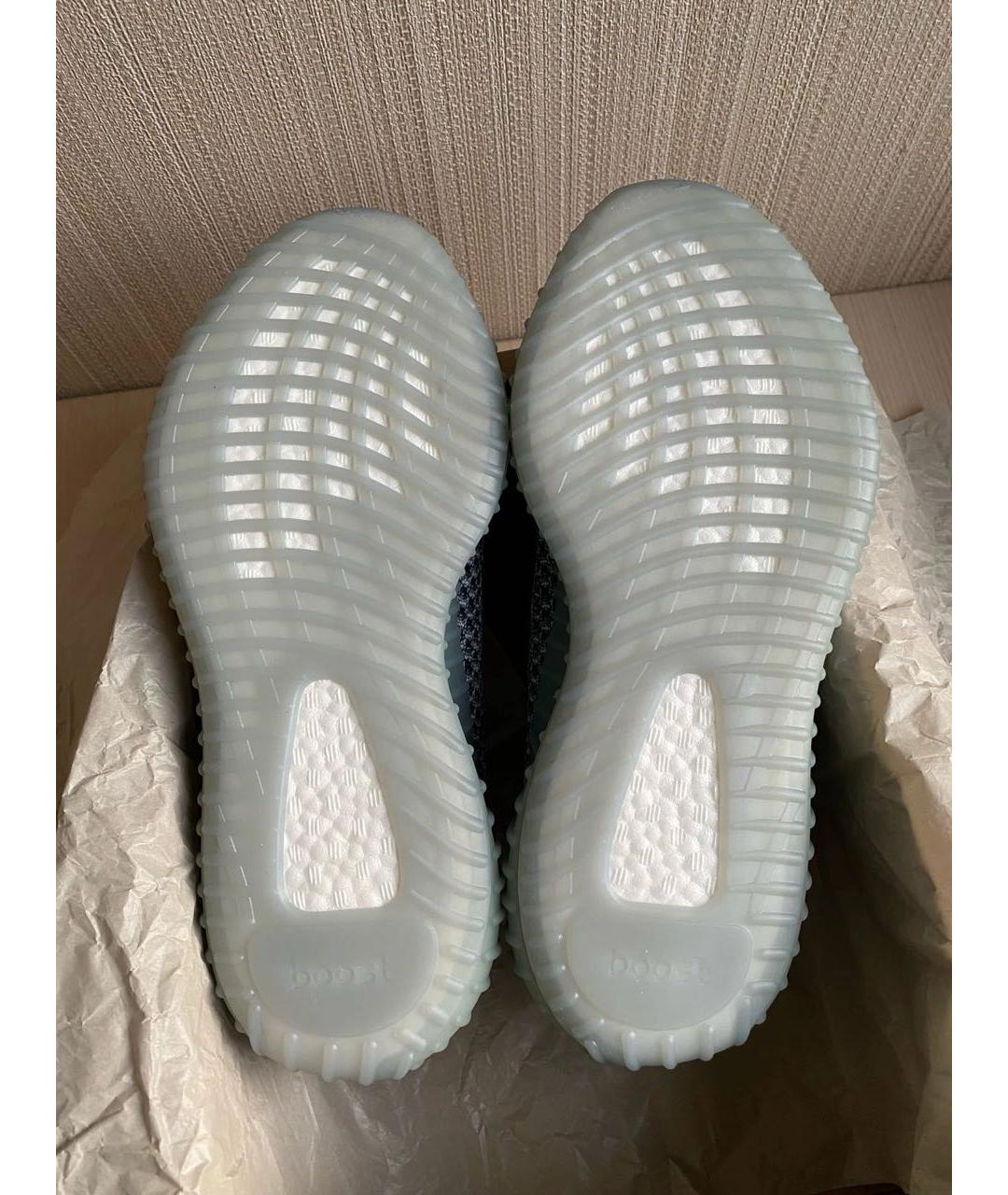 ADIDAS YEEZY Голубые текстильные кроссовки, фото 4