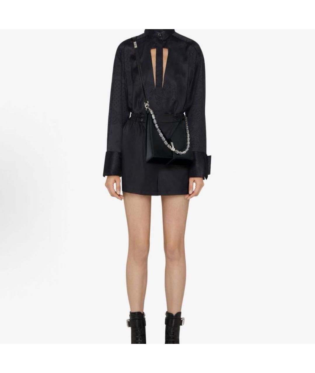 GIVENCHY Черная кожаная сумка с короткими ручками, фото 3