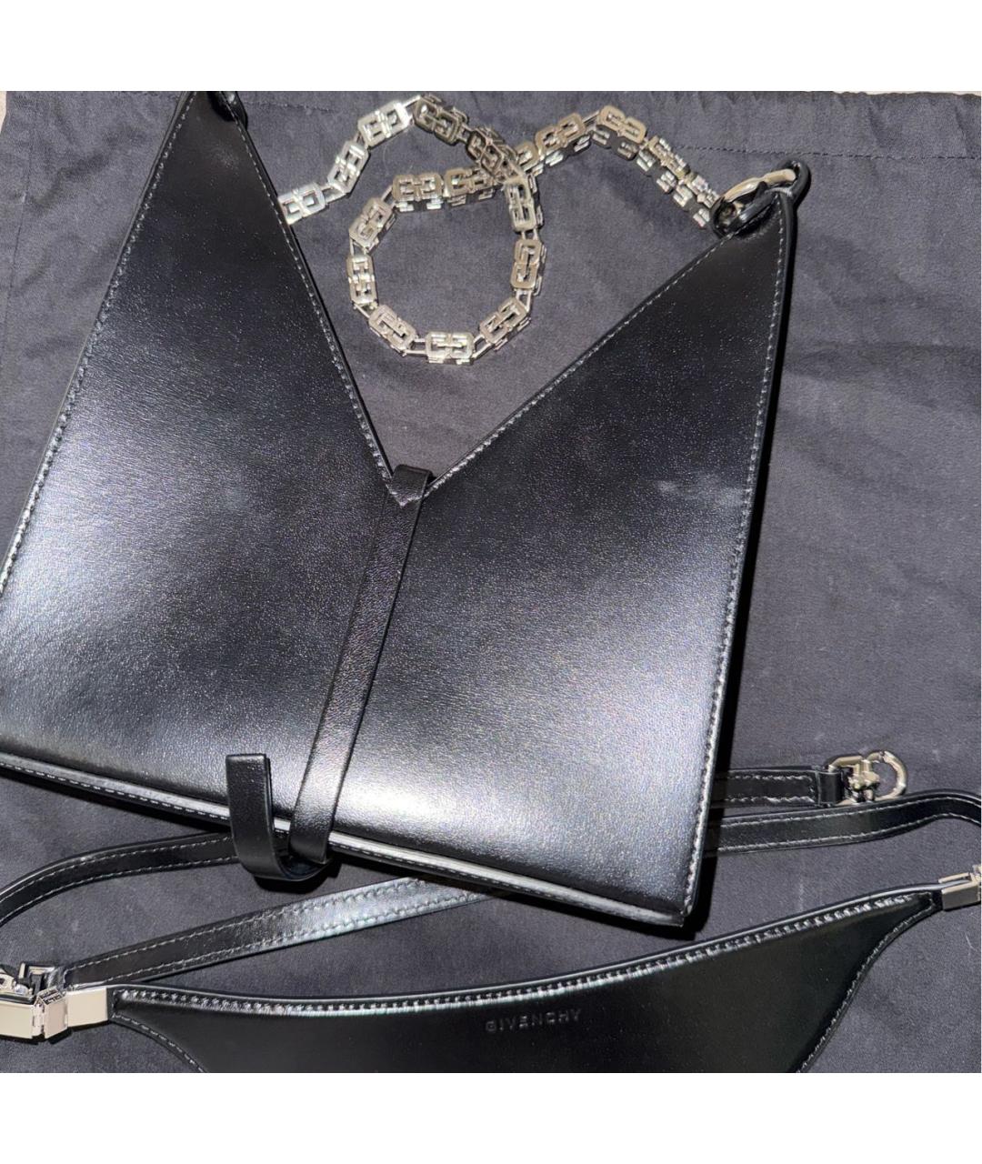 GIVENCHY Черная кожаная сумка с короткими ручками, фото 5