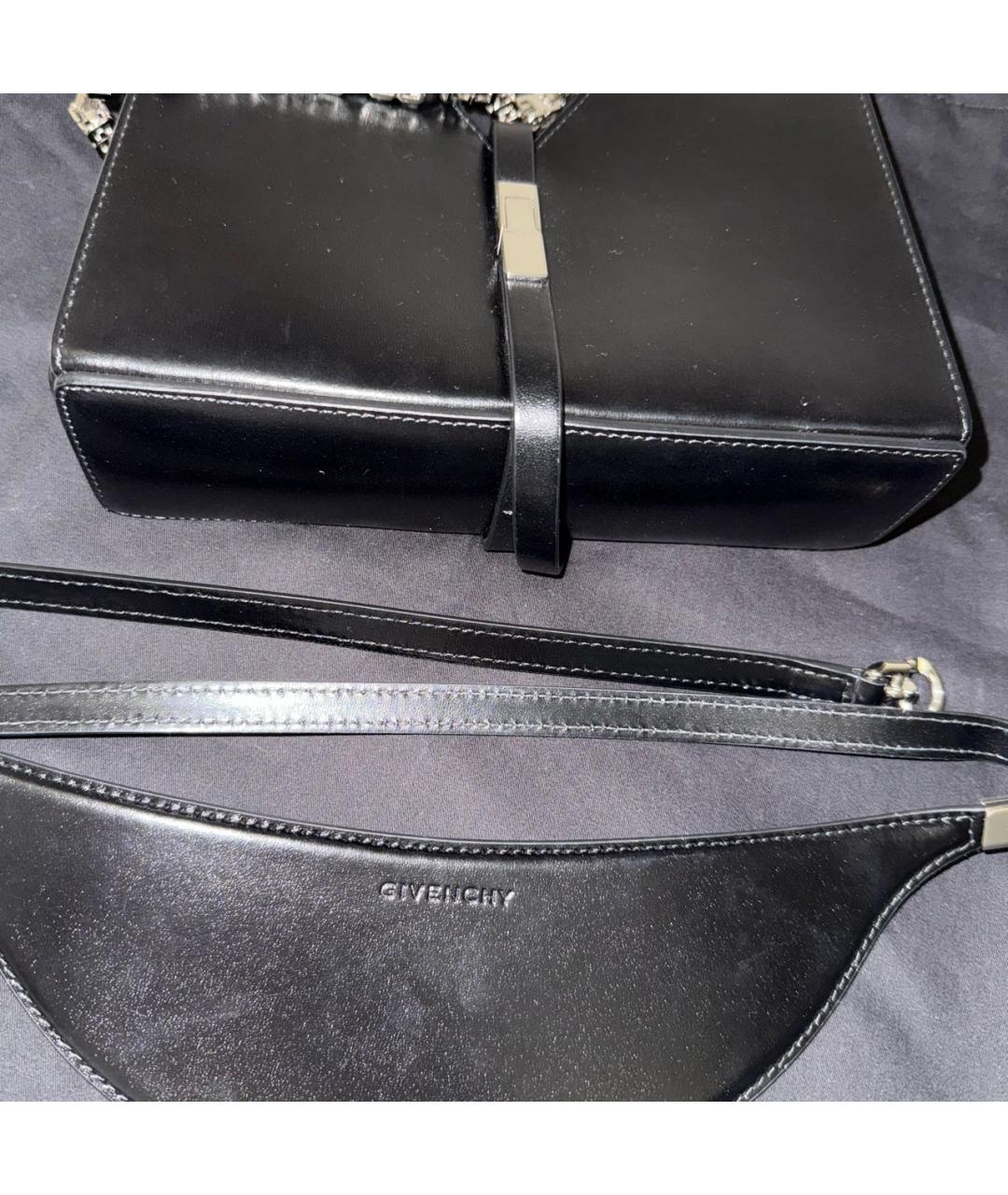 GIVENCHY Черная кожаная сумка с короткими ручками, фото 4