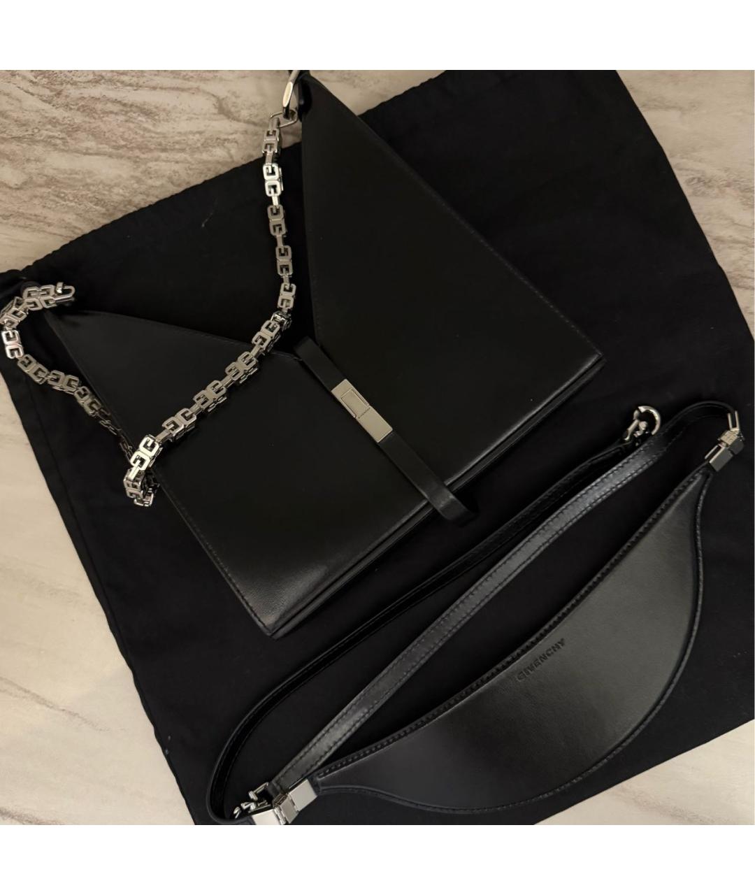 GIVENCHY Черная кожаная сумка с короткими ручками, фото 2