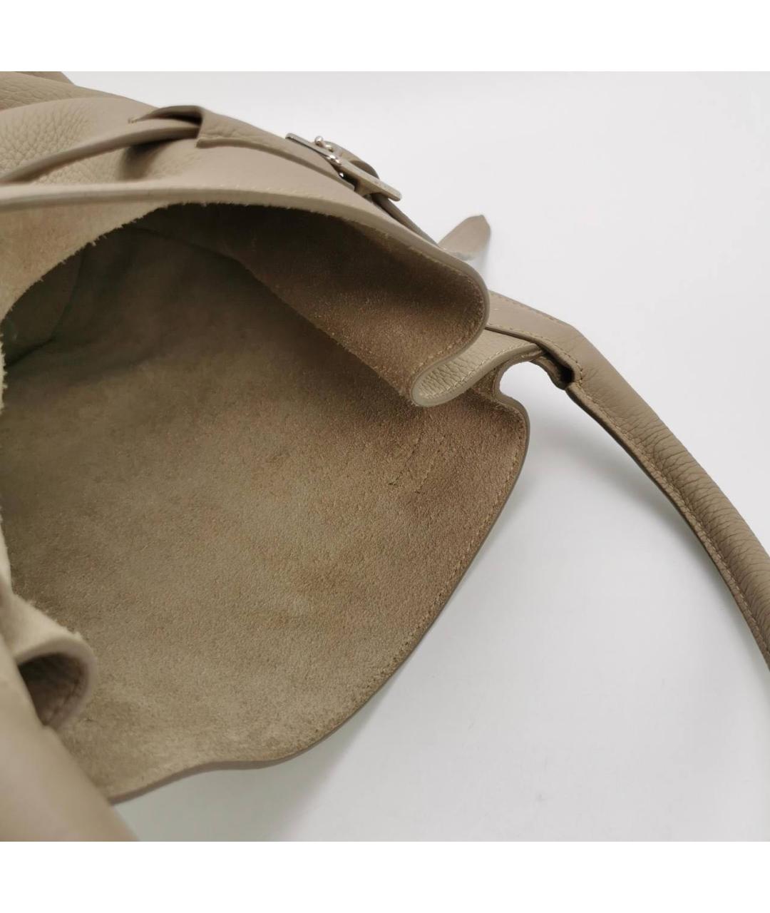 CELINE Хаки кожаная сумка через плечо, фото 6