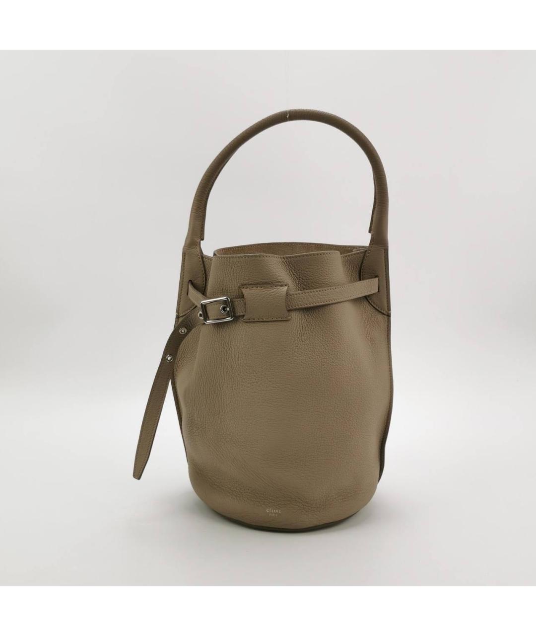 CELINE Хаки кожаная сумка через плечо, фото 3