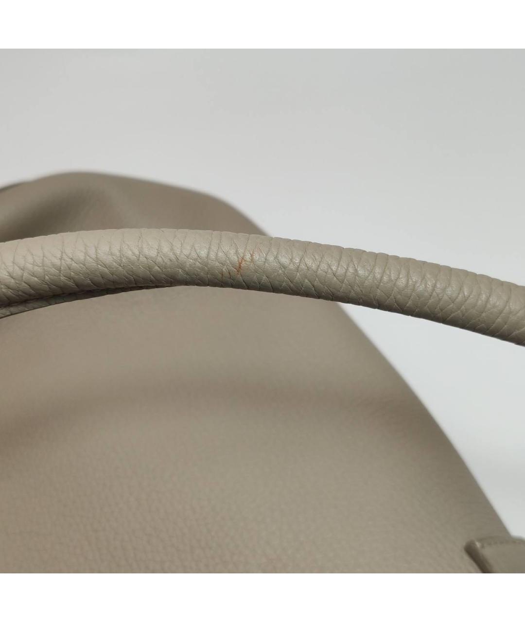 CELINE Хаки кожаная сумка через плечо, фото 7