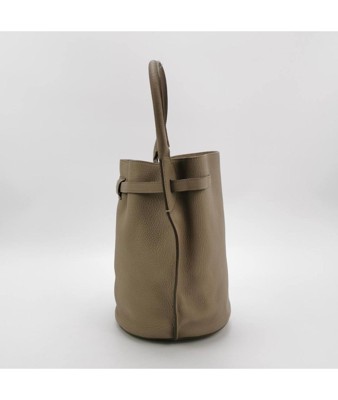 CELINE Хаки кожаная сумка через плечо, фото 4