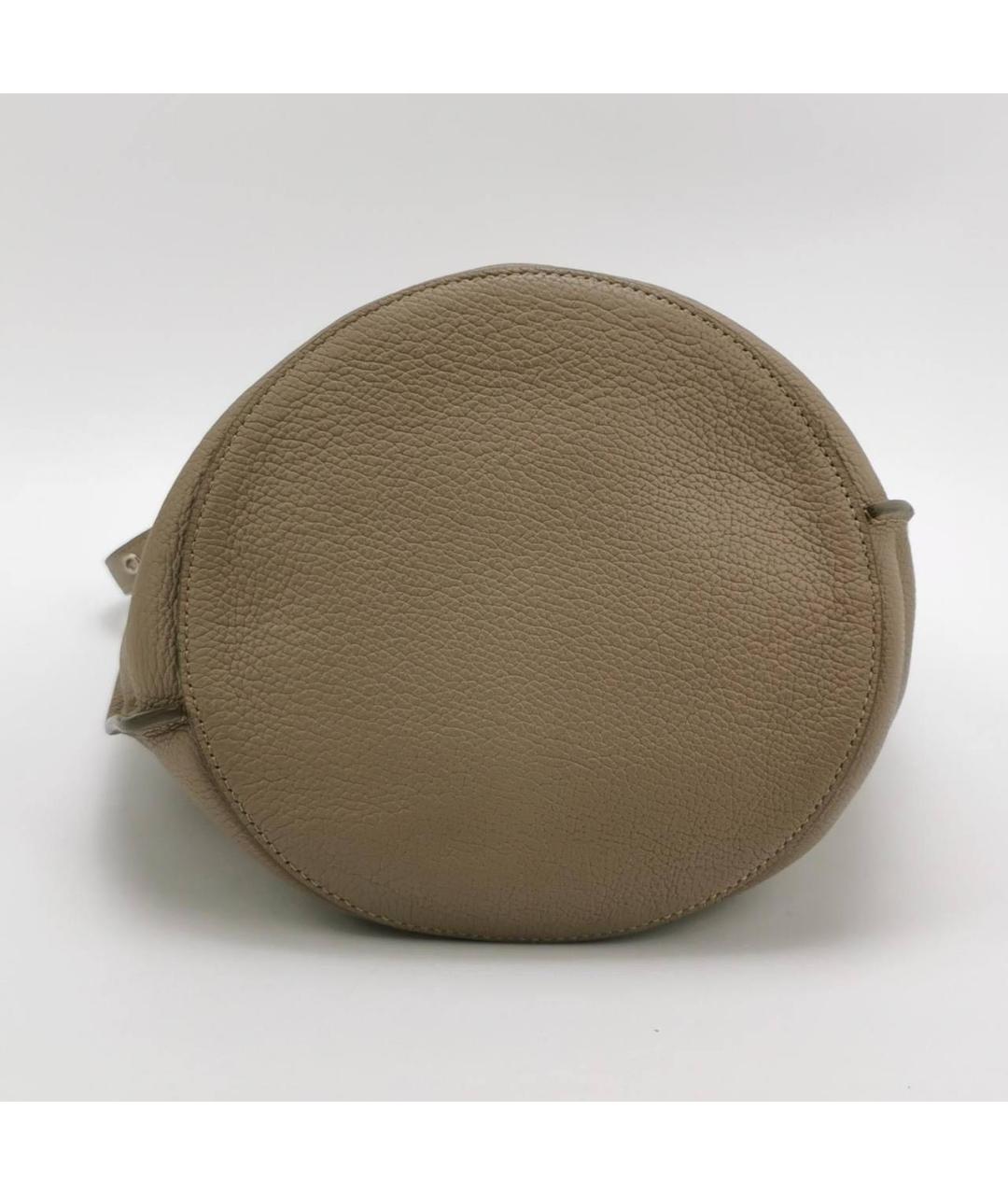 CELINE Хаки кожаная сумка через плечо, фото 5