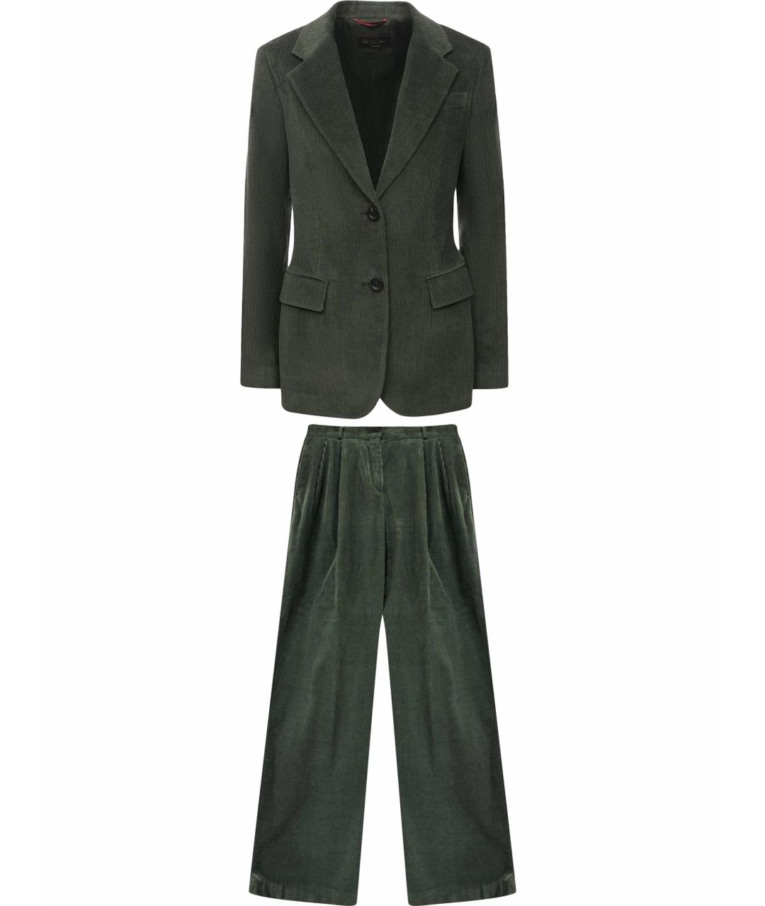 LORO PIANA Зеленый хлопковый костюм с брюками, фото 1