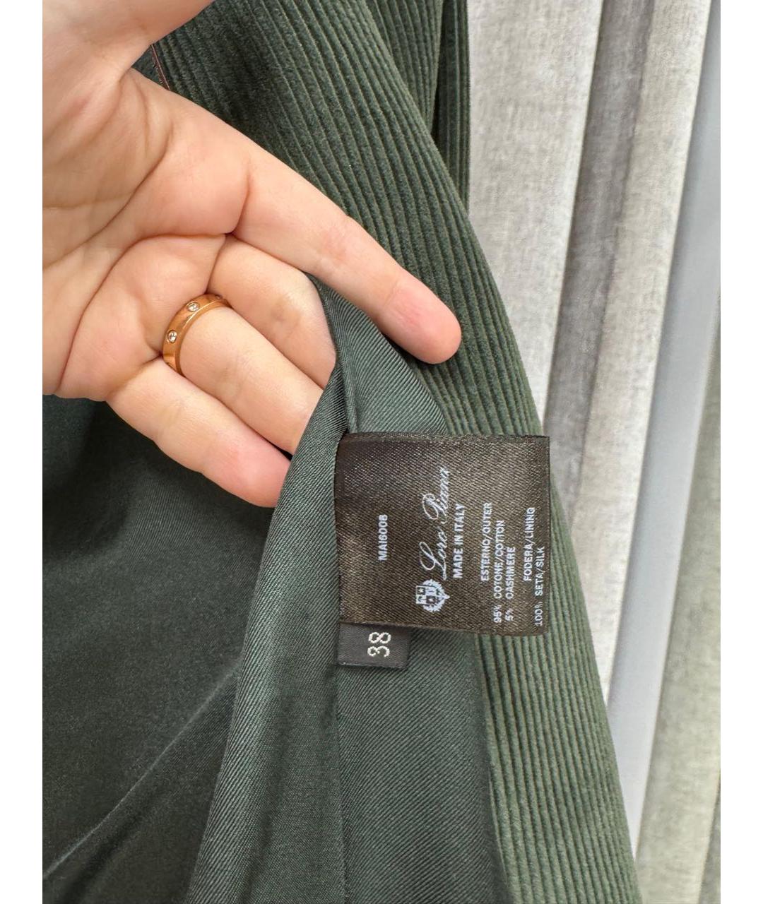 LORO PIANA Зеленый хлопковый костюм с брюками, фото 5