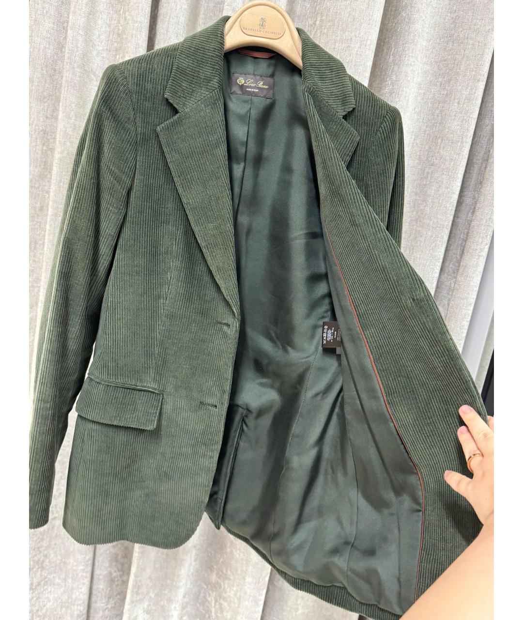 LORO PIANA Зеленый хлопковый костюм с брюками, фото 8